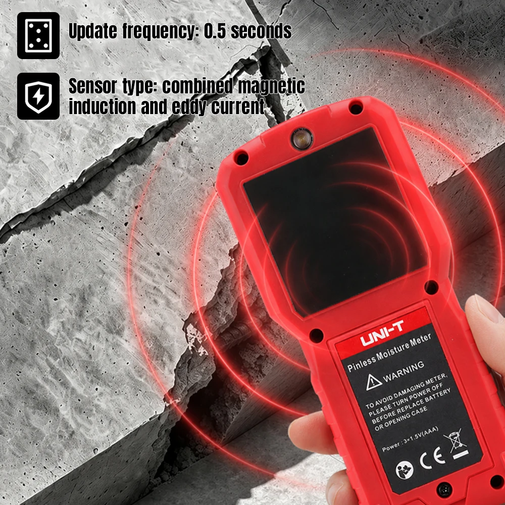 UNI-T UT377C Pinless Moisture - Moisture Meter Wall Wood 评论和价格