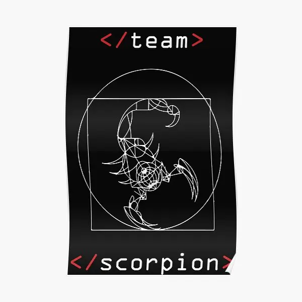 Team Scorpion Da Vinci Vitruvian Scorpio  Poster Picture Vintage Print Decor Mural Room Modern Home Decoration Art No Frame