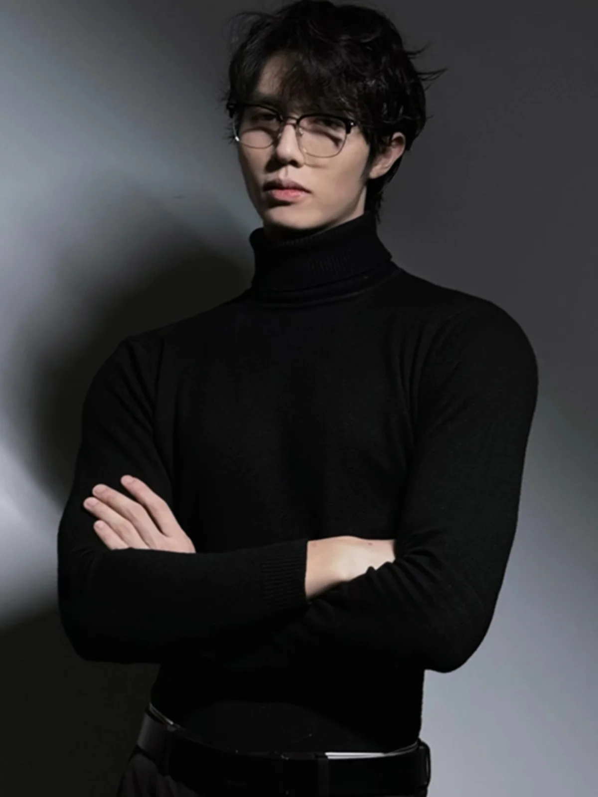 

Men's High Collar Fce Lined Knitted Sweater Thi Warm Winter Faion Base Layer irt Briti Sle Casual Knitwear