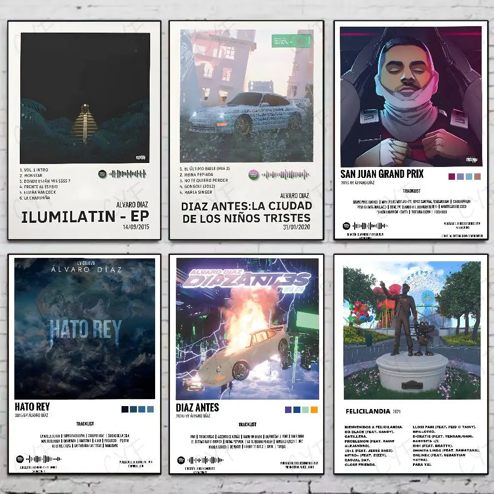 شعبية المغني مغني الراب ألفارو دياز ملصق جودة عالية النوم غرفة المعيشة الجمالية الجدار الديكور اللوحة ملصقات هدية