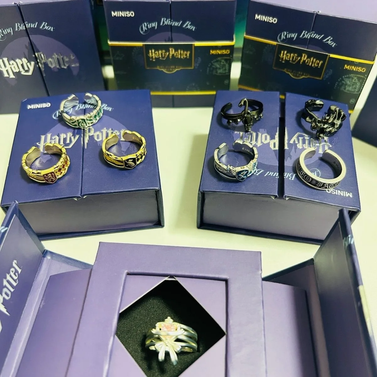 In Stock Licensed 25th Anniversary Ring Mystery Box Harry Potter Ring Blind Box - Trendy Collectible Toy Movie Gift for Fans