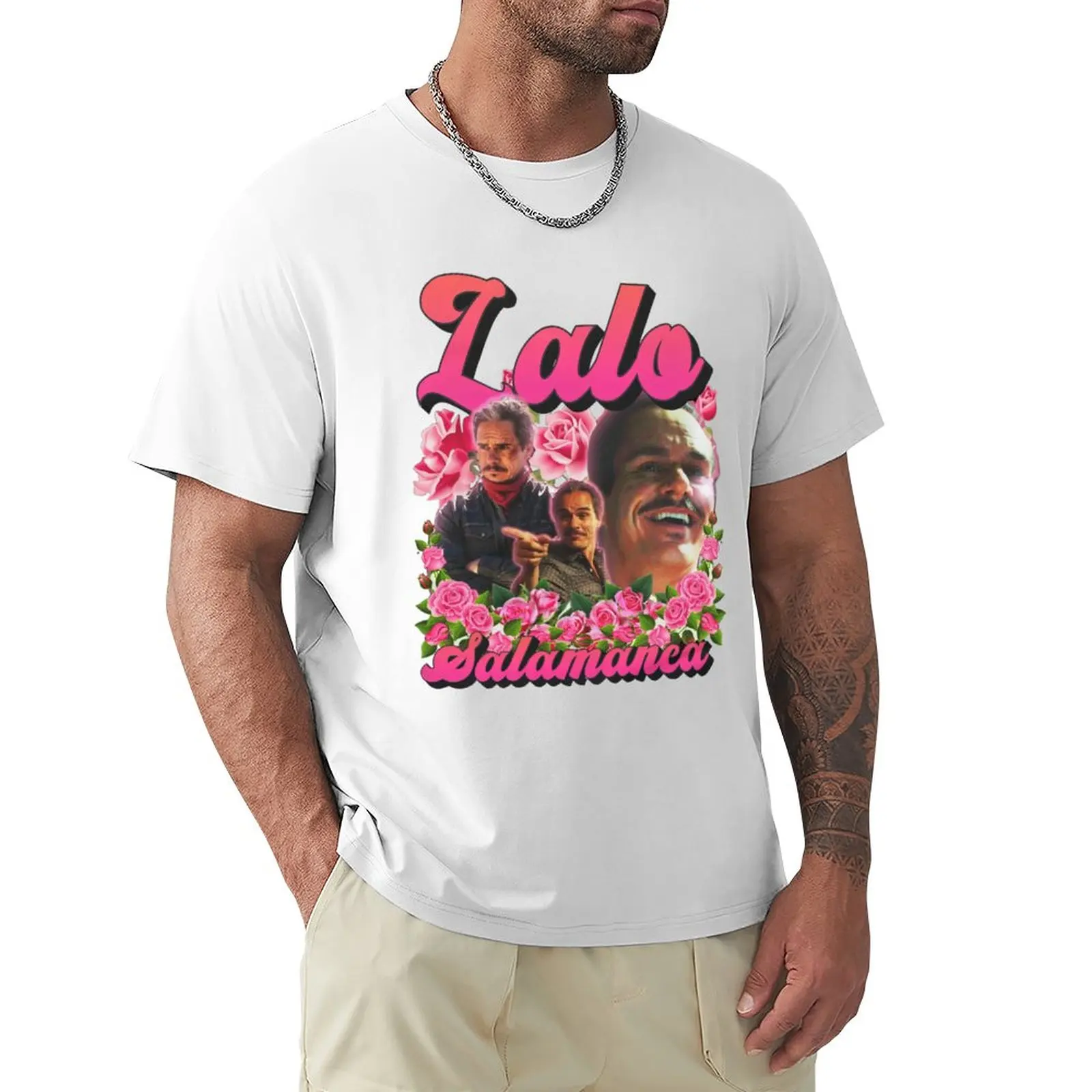 Lalo Salamanca Rose T-Shirt hippie clothes Blouse Men's cotton t-shirt