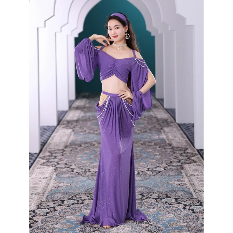 Belly Dance Costums Court Style Dance Dress Practise Clothing Female Dance Suits