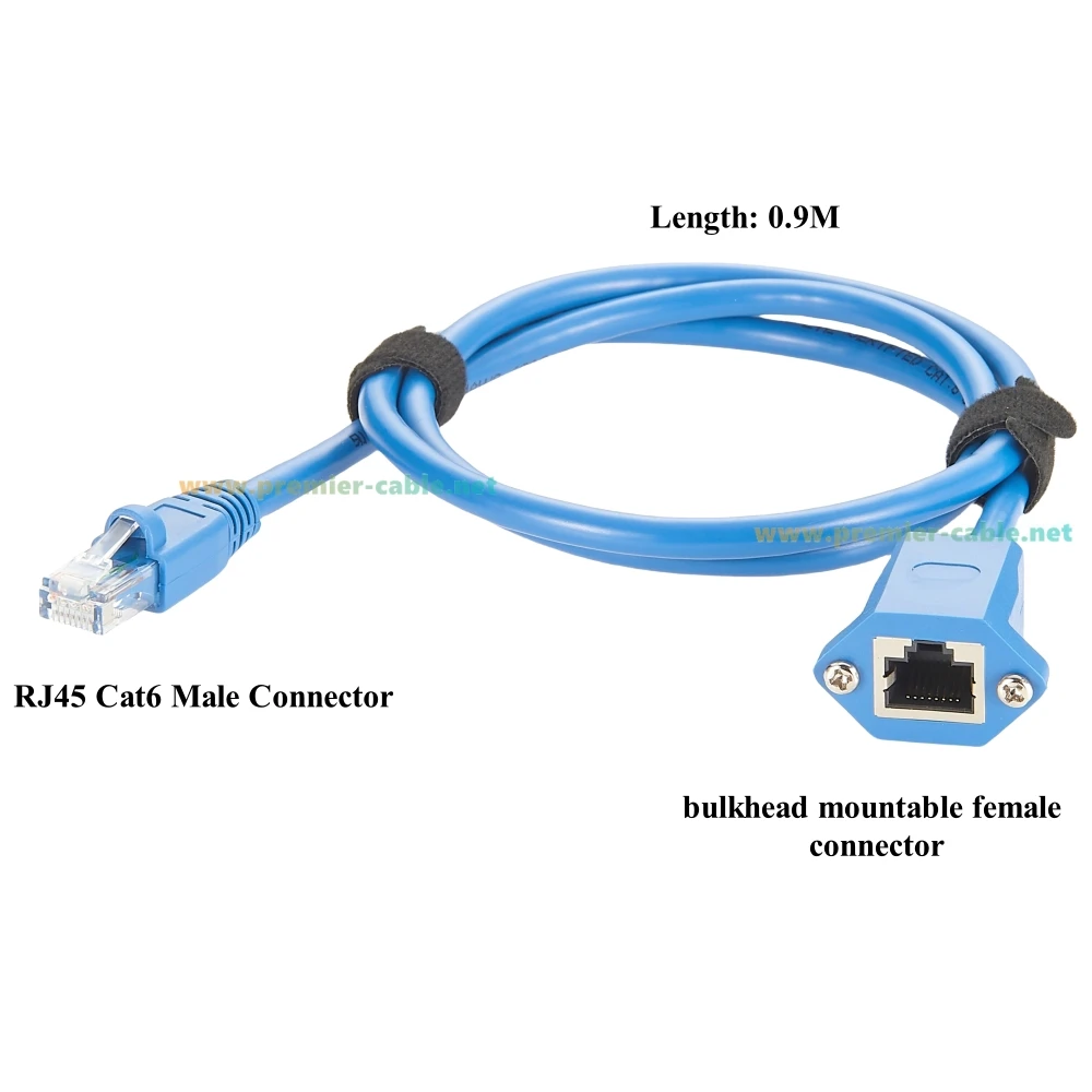 Schraubmontage RJ45 8P8C Stecker auf Buchse Verlängerungskabel 1Gbps Cat6 Ethernet LAN Netzwerk-Patchkabel für PoE-Kameras – Detail 2