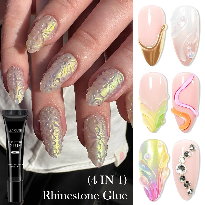 릴리큐트 15ml 3D 네일 아트 젤 - DIY 디자인 방수 조형 젤 방수 네일 아트 디자인 젤 (정교한 조각용)