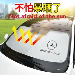 Car Front Window Sunshade Shield Folding Windshield UV Block Cover For Mercedes benz  W212  W205 W177  CLS CLA CLK CLG GLS X253