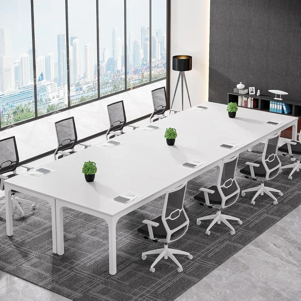 78.74-Inch Conference Table Set of 4,Large Rectangle Meeting Seminar Table Set for 12-16 Person,Long Business Tables(Only Table)