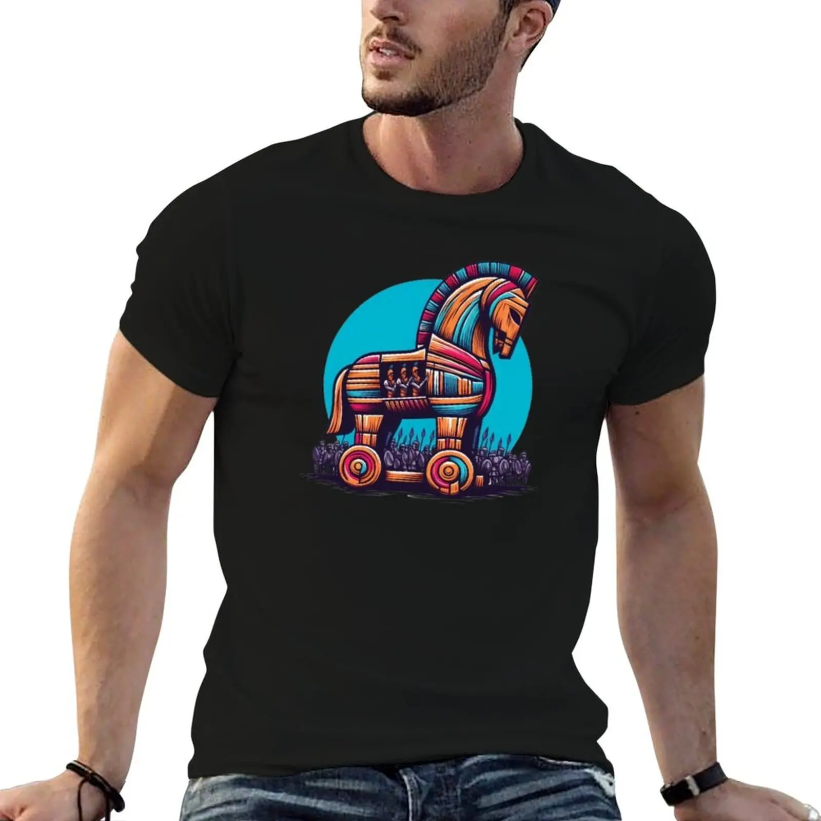 

Trojan horse T-Shirt anime tshirt t shirt for man T-Shirt