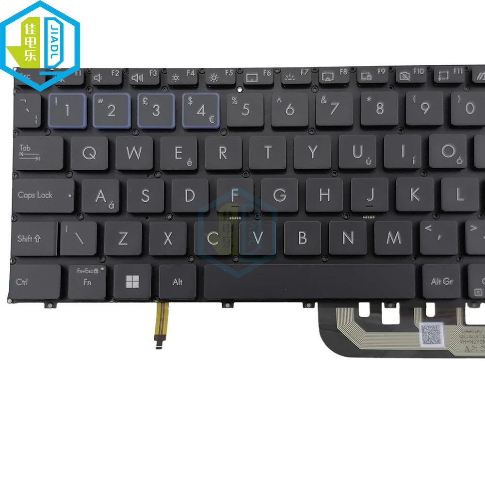 Imagem -02 - Teclado Retroiluminado para Asus Laptop Eua Reino Unido gb Inglês b7 Flip B7402f B7402 B7402fa Retroiluminado Teclados Novo