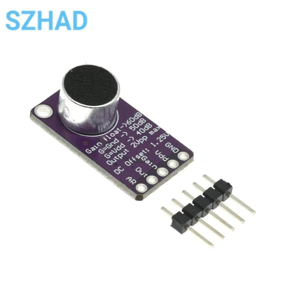 MAX9814 Microphone AGC Amplifier Board Module Auto Gain Control Programmable Attack And Release Ratio Low THD