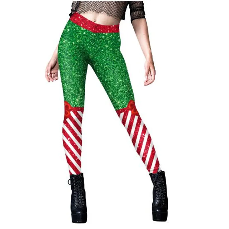 Weihnachts kleidung neue Weihnachts gamaschen Frauen Winter warme Hosen hoch elastisch und bequem plus Weihnachts hose Frau