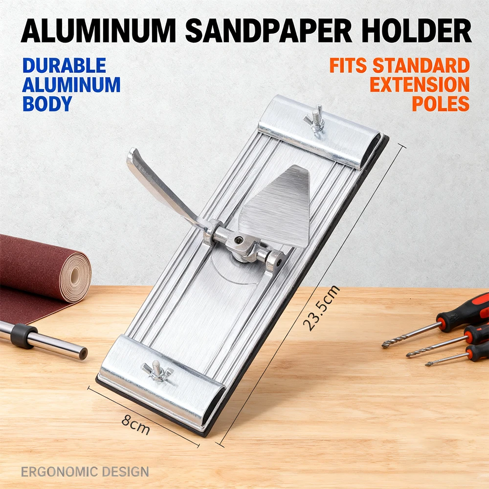 アルミハンドサンダーホルダーサンドペーパーフレーム乾式壁用自動車ボディサンディング用自動車ボディと塗装店木工ツール