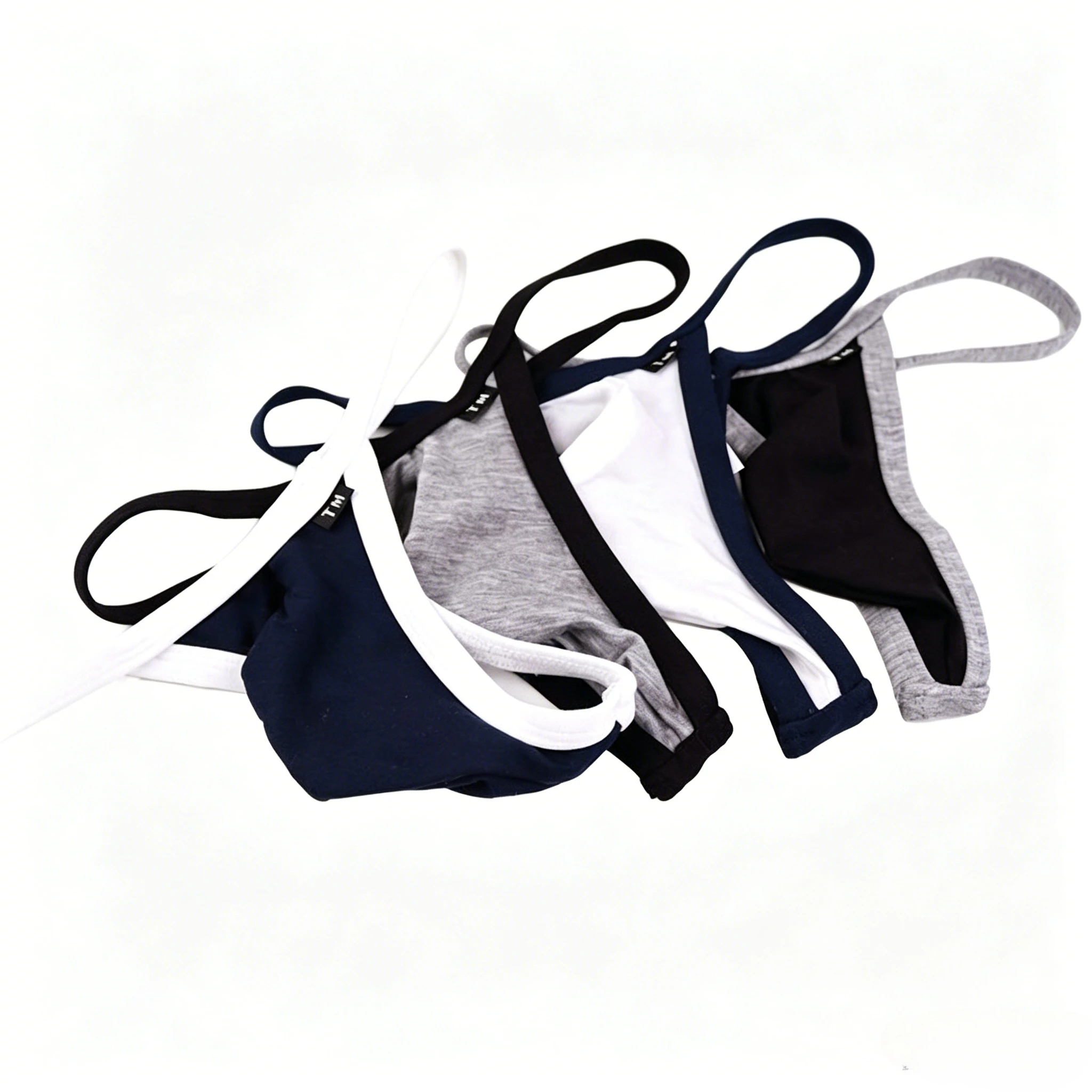 Cotton G-String Thong for Men Low Waist Single String T-Back Sexy Breathable Elastic Underwear