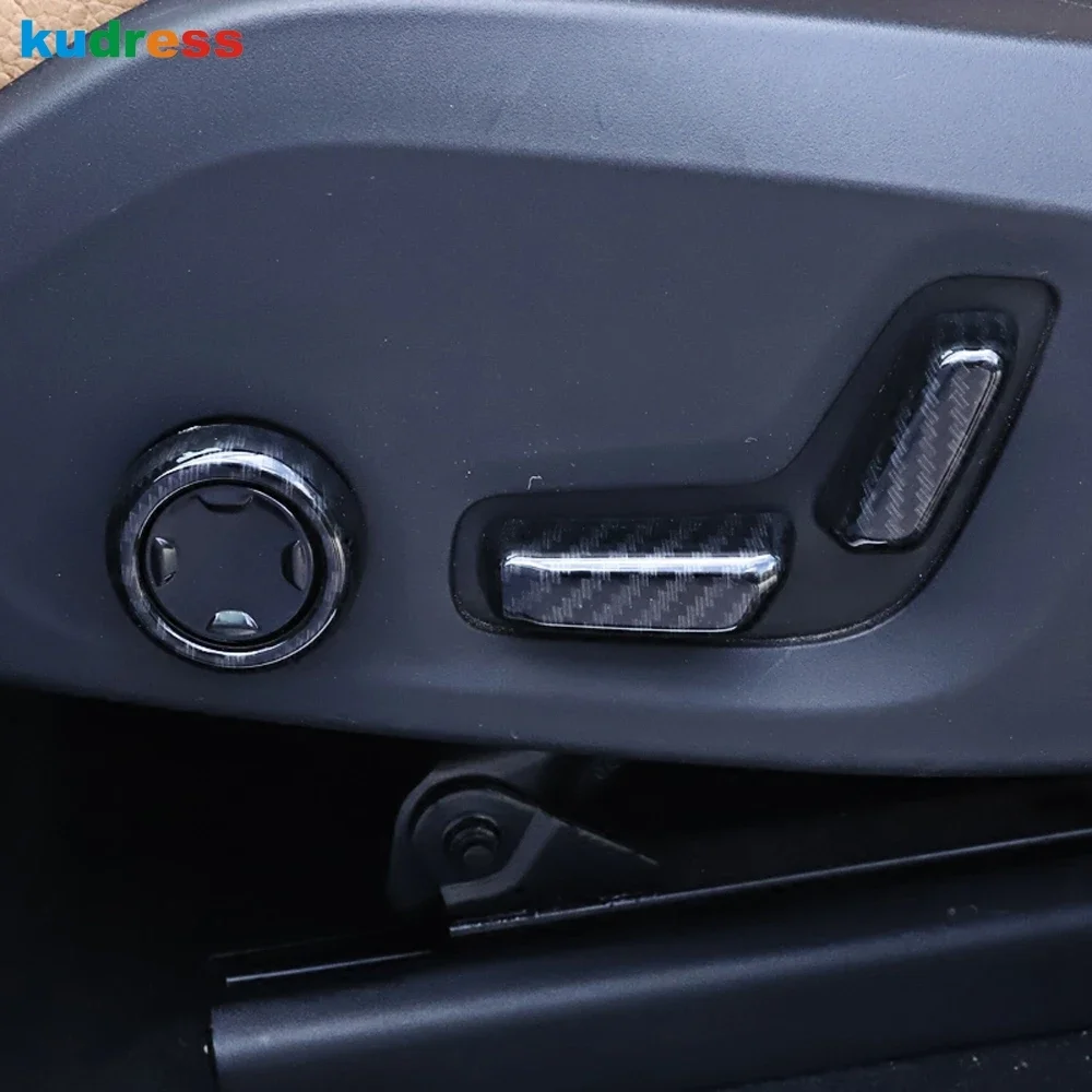 For Volvo XC60 XC 60 2018 2019 2020 Carbon Fiber Car Seat Adjustment Switch Control Button Cover Trim Interior Accessories