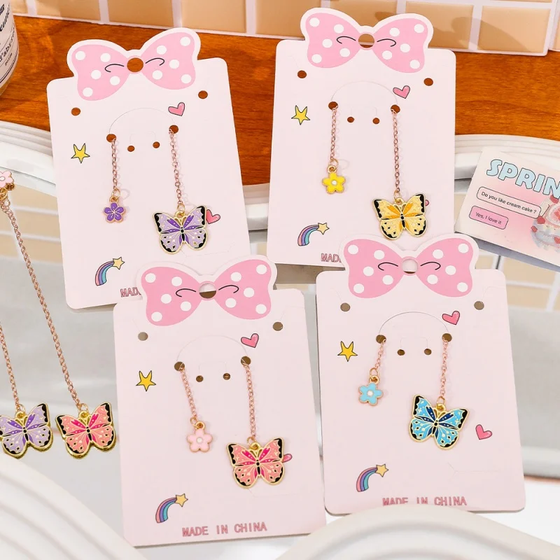 40pcs/lot Kawaii Butterfly Pendant Bookmark Cute Book Mark For Books School Office Supplies Stationery Gift