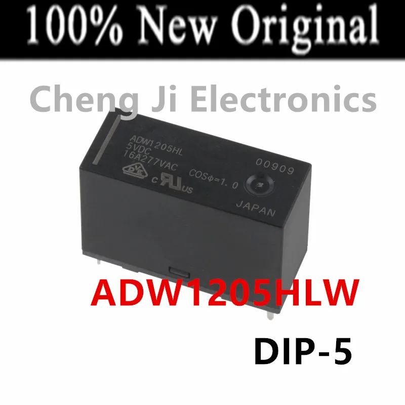 5PCS/Lot    ADW1205HLW   ADW1205HL 、ADW1212HLW   ADW1212HL    DIP-5   New original Power Relay  Double coil magnetic retention