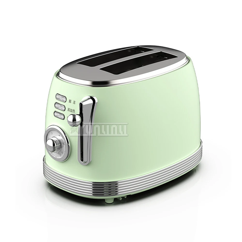 2025 جديد 2 شرائح الخبز آلة الخبز محمصة كهربائية الفولاذ المقاوم للصدأ آلة الإفطار مزدوجة الجانب التدفئة صانع الساندوتشات