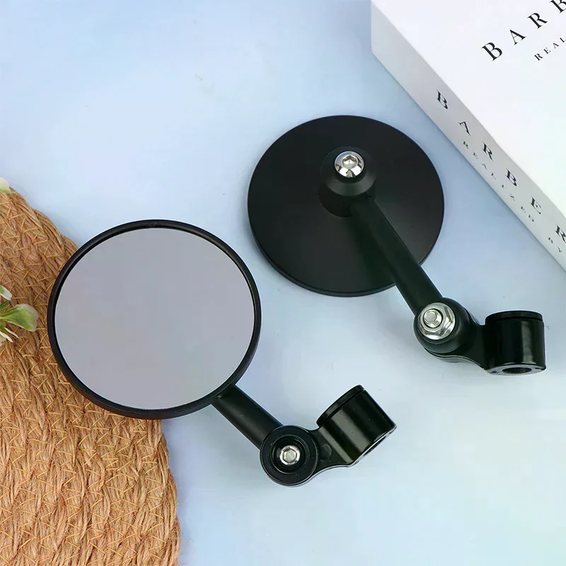 

1PairsMotor Aaccessories Aluminum Alloy Round Bar End Rear Mirrors For Moto Side View Mirrors Motorbike Scooters Rearview Mirror