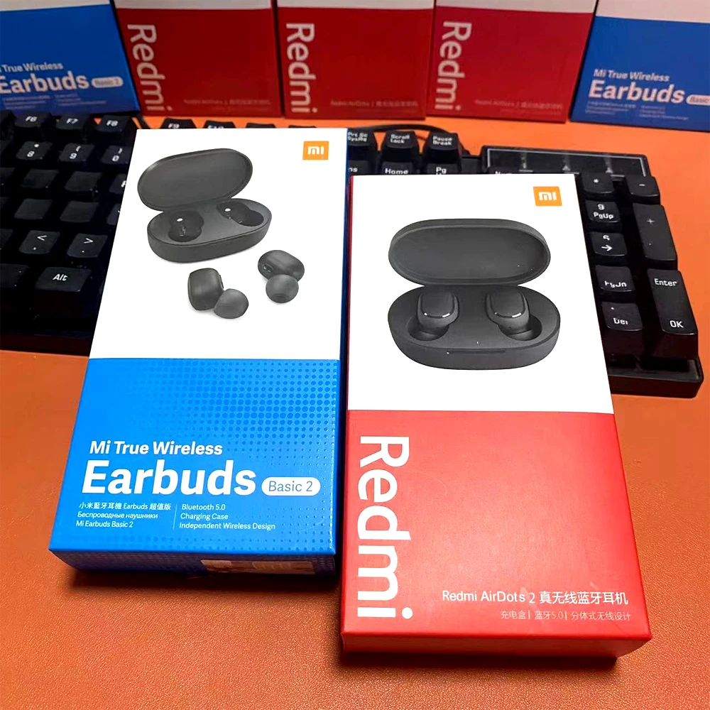 Global Version Xiaomi Redmi Mi Ture Wireless Earbuds Basic 2 TWS Bluetooth Airdots 2 Headphones With Mic Noise Reduction Earbuds