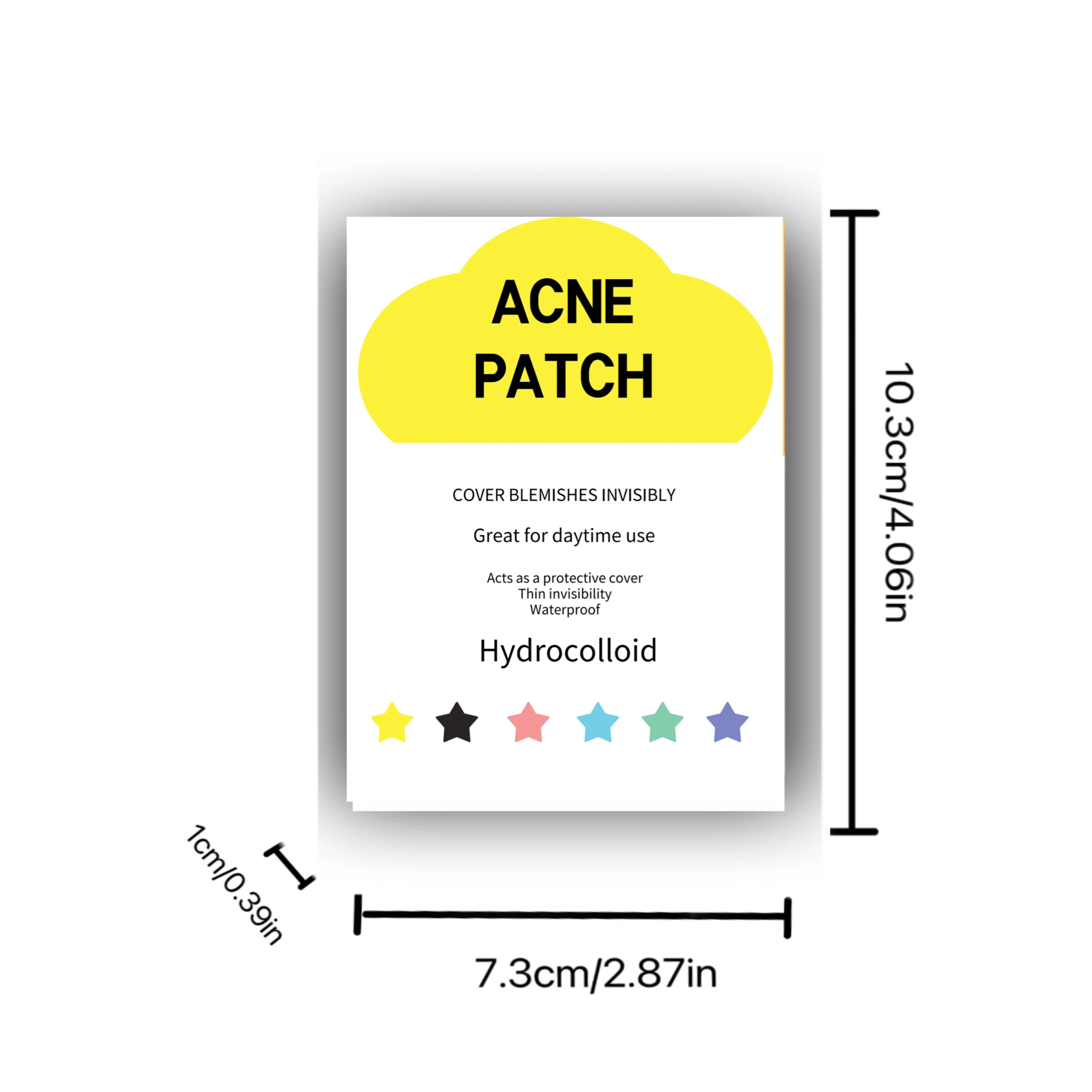 480PCS star-shaped acne patches in 6 colors, suitable in size, must-haves for makeup, seductive, charming, and alluring.