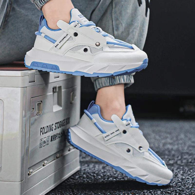 Fashion Shoes For Men White Casual Sneakers Male Sport Walking Shoes Platform Manโs Sneakers Street Style