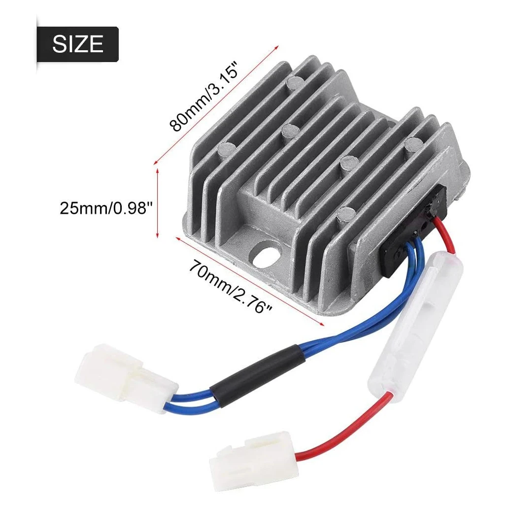 Engine Voltage Regulator 186F DC12V Aluminum Voltage Regulator AVR for KDE3500 5000 6500 6700 Generator