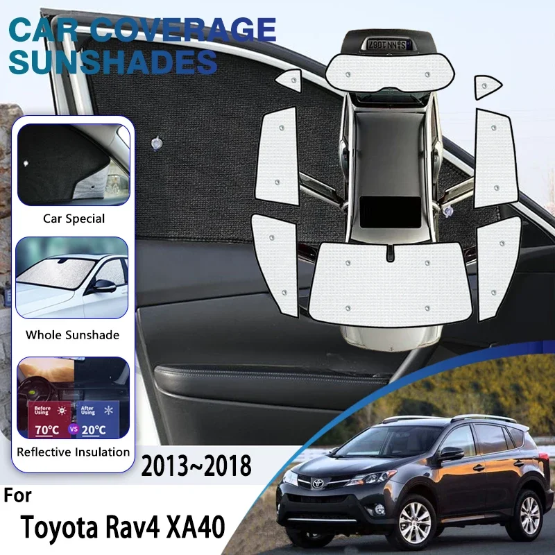 Auto Volledige Zonnekleppen Covers Voor Toyota RAV 4 MK4 XA40 2013 ~ 2018 2014 2015 Autoruit Voorruit Vizier schaduw Cover Pad Accessoires