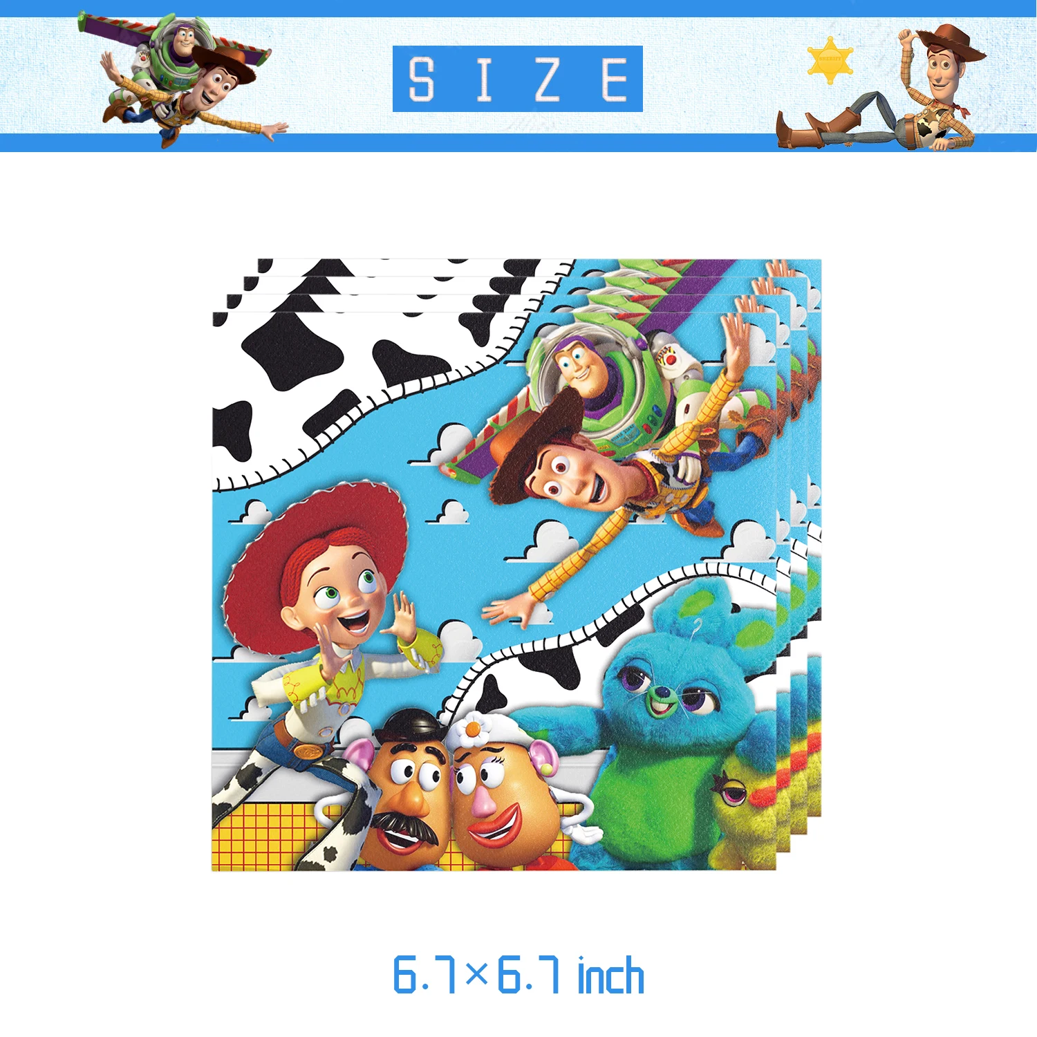 Kinderfeestdecoratie Wegwerp Servies Toy Story Bekers Borden Ballonnen Babyshower Verjaardagsfeestje Cadeau Speelgoed