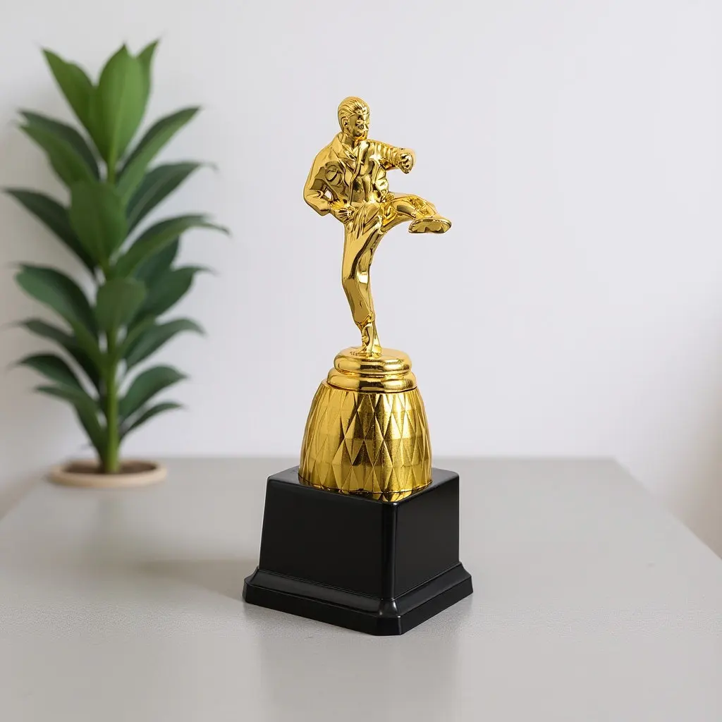 

2 Trophies for Martial Arts Taekwondo Awards Medals Prizes for Winners Champions Gold Silver Bronze Ideal Tournament Event