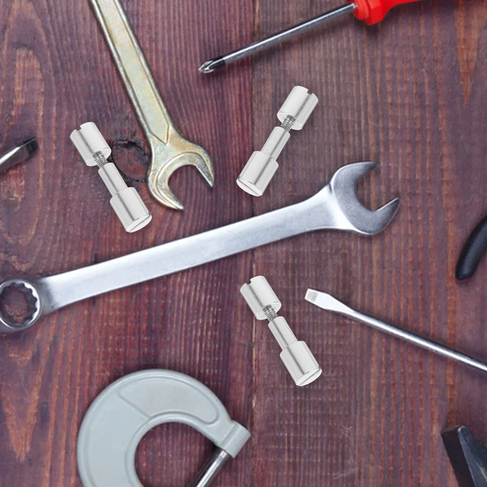 3 قطعة الفولاذ المقاوم للصدأ مقبض السكين المسامير غاطسة مسامير استبدال DIY بها بنفسك أداة المطبخ أداة إصلاح صغيرة الثقيلة