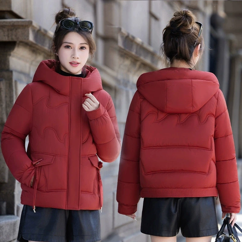 

Новая модная женская парка 2026 года: ветрозащитное повседневное тёплое пальто с утеплителем из хлопка, зимняя женская куртка с капюшоном и наполнителем из хлопка.