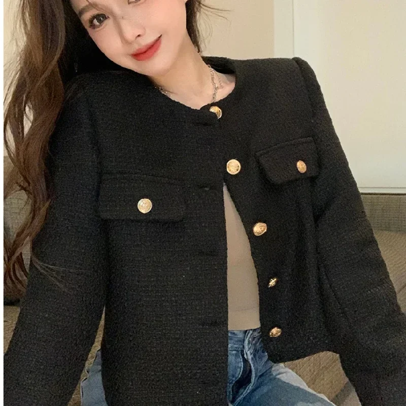 

2024 Spring Autumn Women Coats Solid Color Jackets With Pocket Office Lady Outerwear Thicken Windbreaker Fashion Streetwear