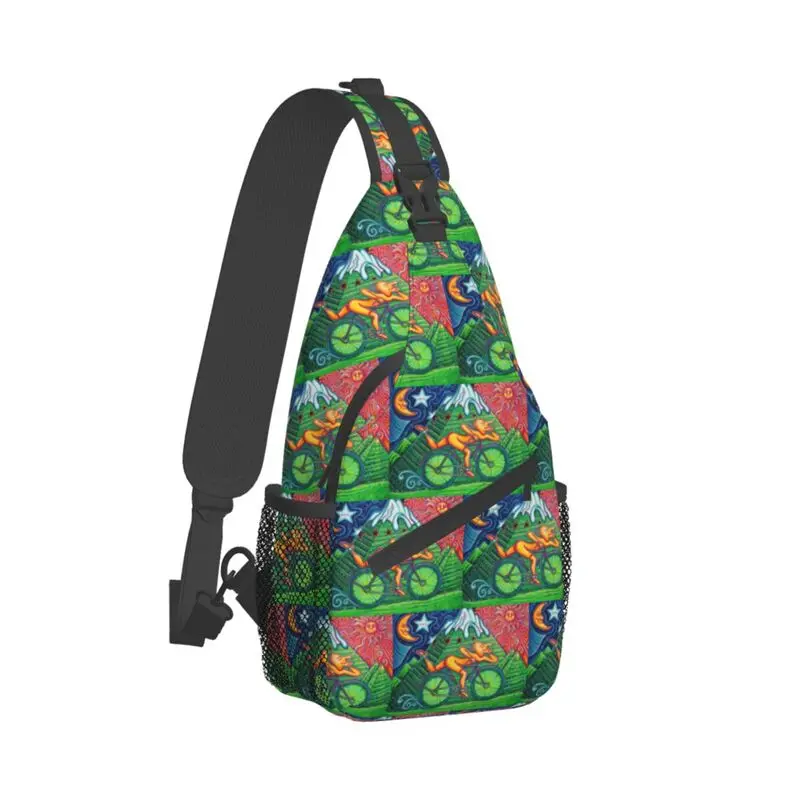 Casual Albert Hoffman LSD Bicycle Day Sling Bags for Traveling Men Acid Blotter Party Chest Crossbody Backpack Shoulder Daypack