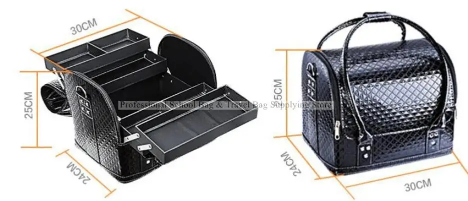 Women Travel Makeup Train Case Women Cosmetic Suitcase Make Up Organizer Box Beauty Salon Case Artist Tattoos Nail Art Tool Box