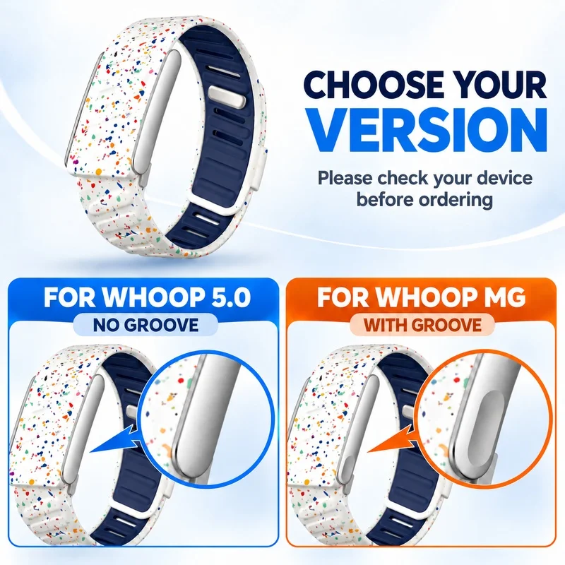Nylon Woven Elastic Sports Replacement Strap For Whoop 5.0/MG Wristband, Bright Silver Metal U-shaped Fra Bicep W logo Bracelets