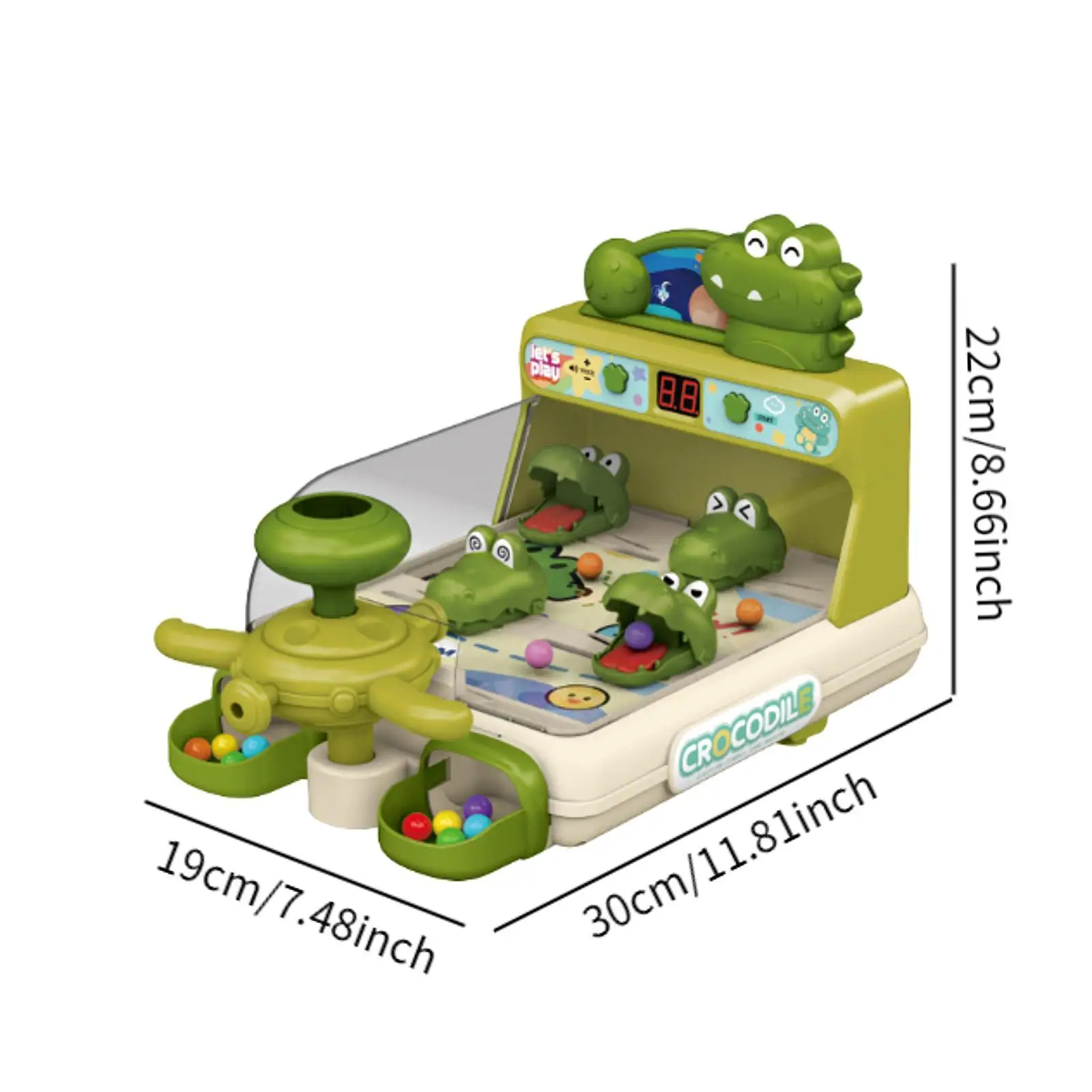 آلة الكرة والدبابيس على شكل تمساح ألعاب الطاولة التنسيق بين اليد والعين هدايا عيد الميلاد لعبة الكرة والدبابيس الإلكترونية للأولاد والبنات والأطفال