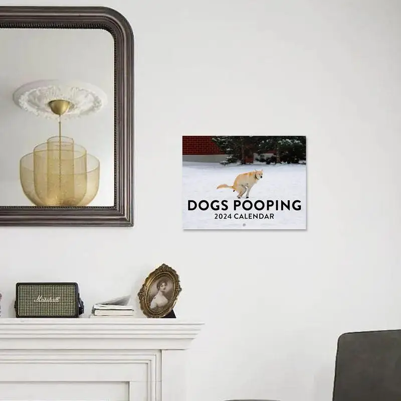 Fun Wall Calendar Funny Pooping Calendar For Wall Wall Decor Calendar With Dog Poop Photos For Offices School Home Hotel