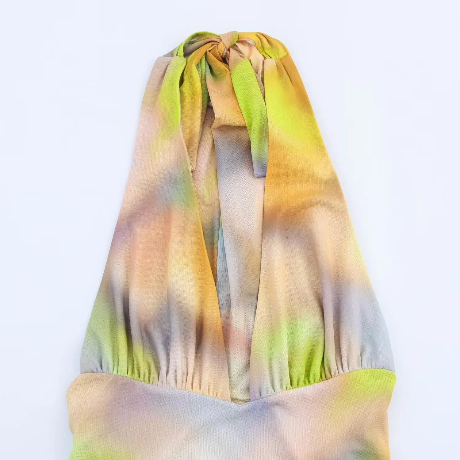 2023 neue Dünnes Kleid Frau V-ausschnitt Gedruckt Neckholder Kleid Frauen Sommer Ärmelloses MIDI Kleid Frau Midi Kleider