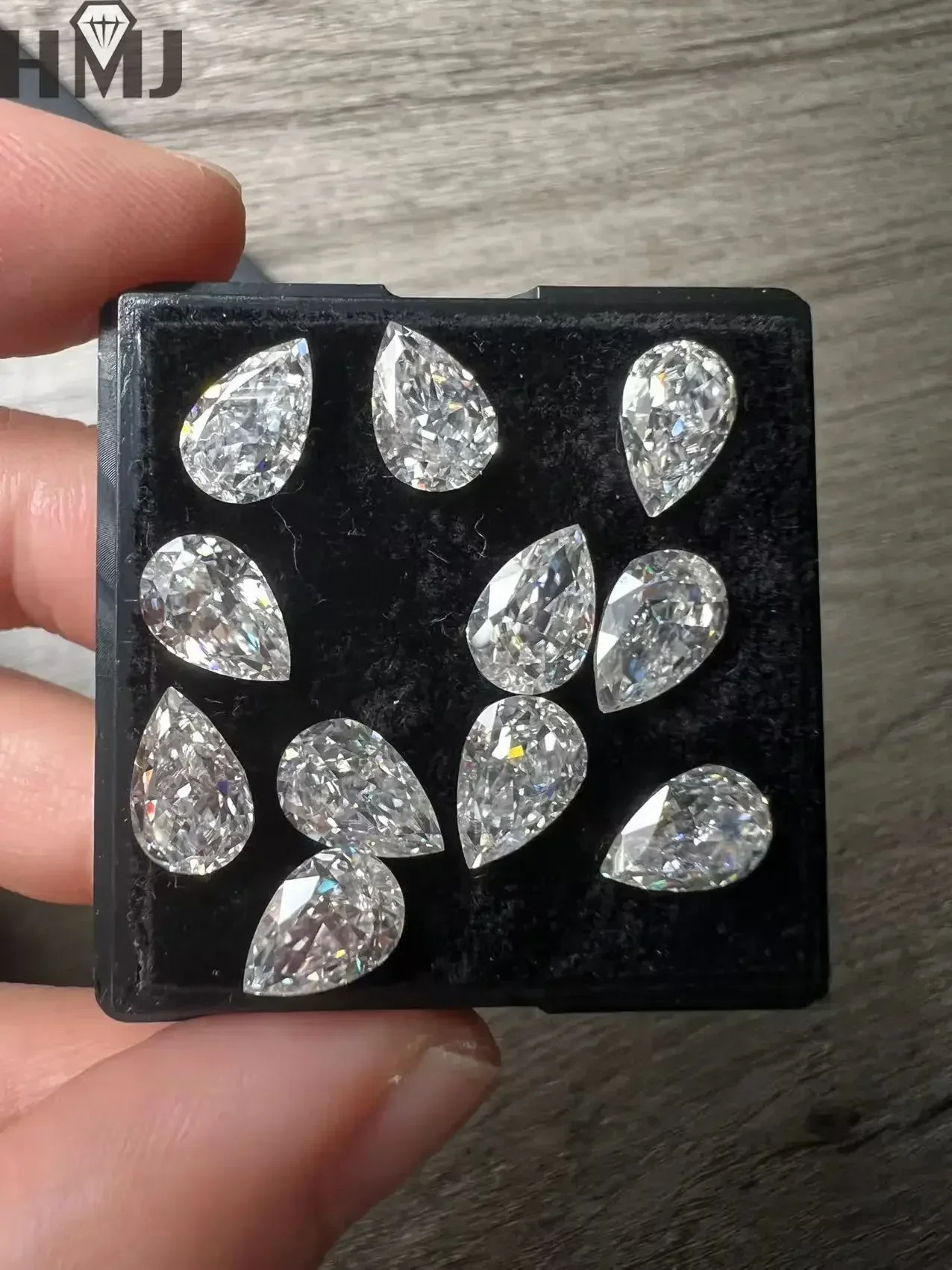 (Full Size ) Loose Moissanite Stones Crushed Ice Pear Cut D Color  VVS1 GRA Certificate for Diy Jewelry Making  Charms Beads