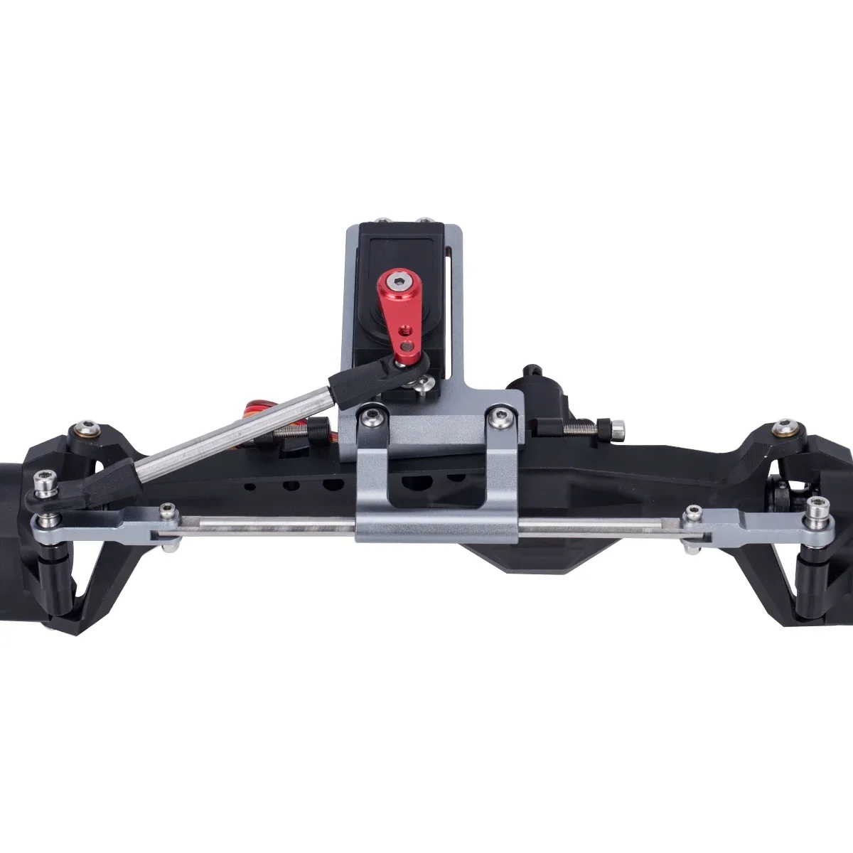 อลูมิเนียม CNC ค้างคาว Servo Mount ไฮดรอลิกพวงมาลัย Link สําหรับ 1/10 RC Crawler รถ VP Capra F9 Portal Axle LCG แชสซีชิ้นส่วน DIY