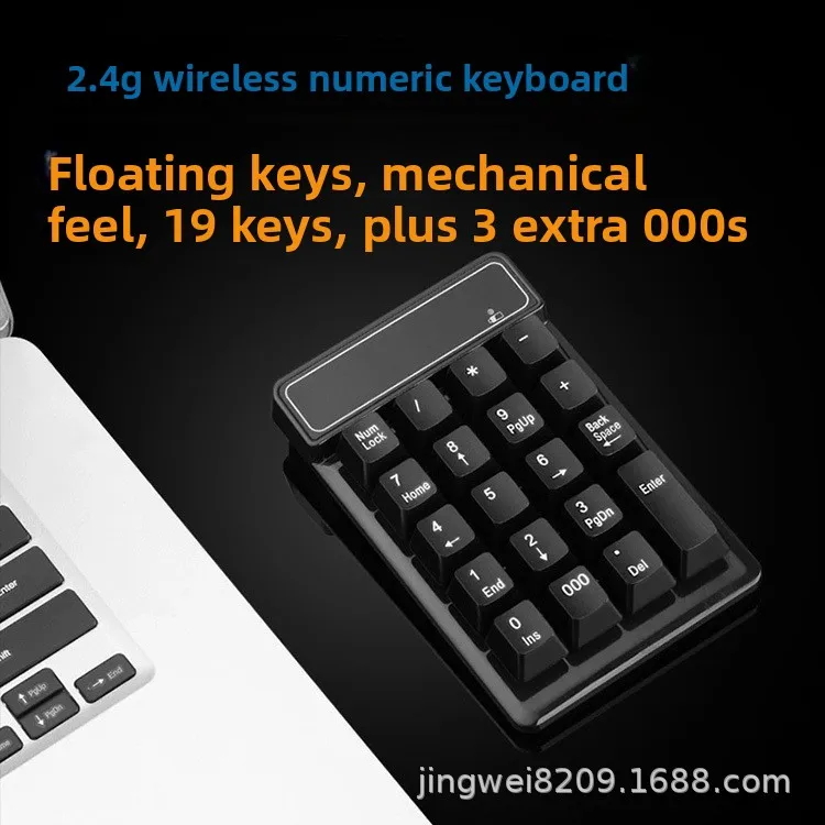 Wireless Mini Keyboard Numpad Floating Keycap for Accounting Finance Laptop Desktop