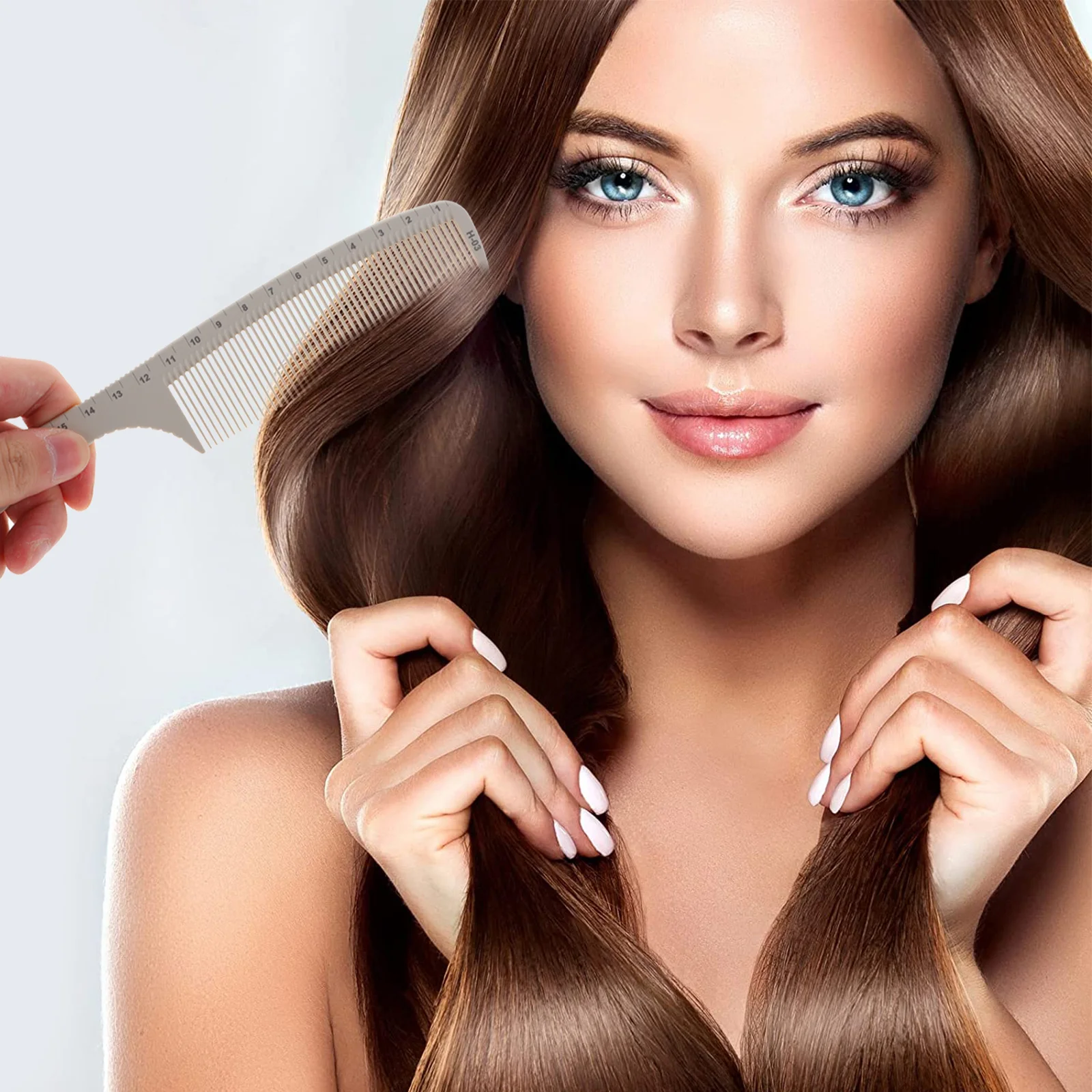 

2Pcs Hair Cutting Combs Salon Hairdressing Styling Comb Set Pocket Precision Ruler for Thick Curly Straight Hair Barber Tools