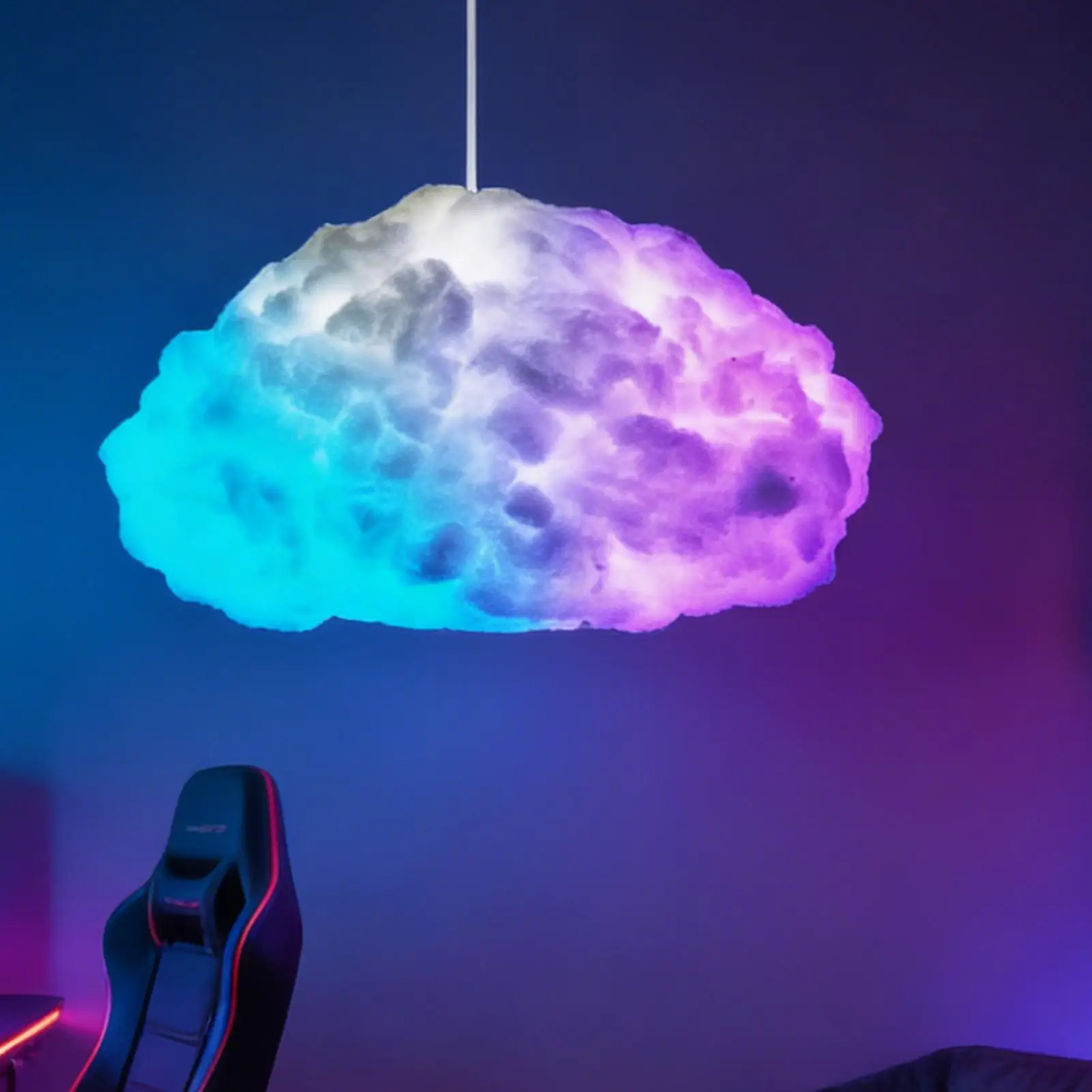 LED Clouds for Ceiling DIY Lamp Atmosphere Decoration Color Changing Remote Control LED Cloud Lights for Living Room Kids Room