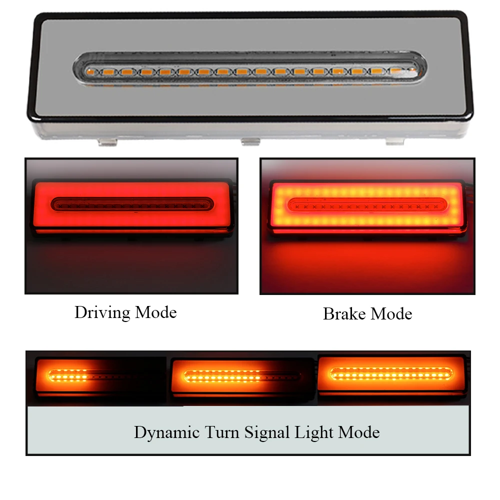 10V- 30V 62LED Rear Stop Brake Tail Light Turn Signal Lamp Indicator Signal Lamp For Cars Trailers Trucks Vans Caravans