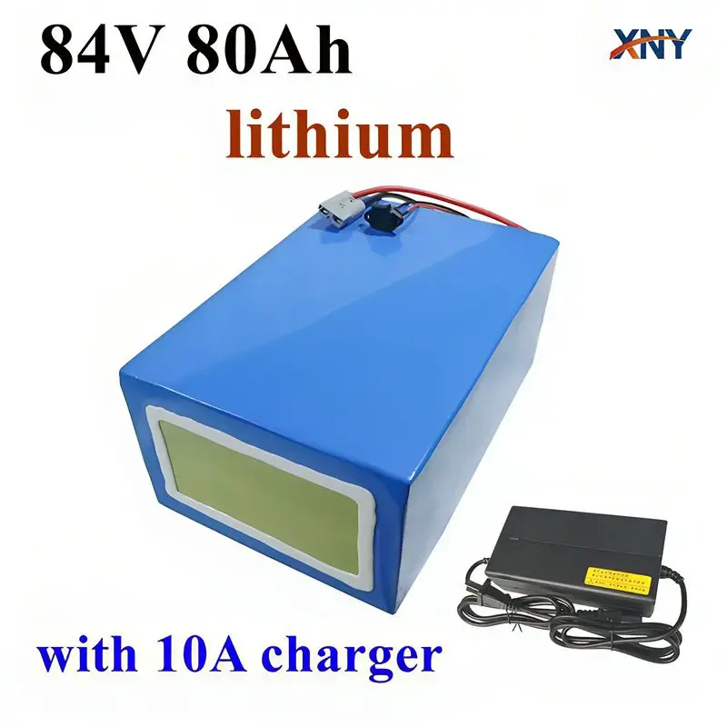 

84v 80Ah 100Ah lithium ion battery lipo bluetooth BMS APP for 5000w inverter motorhome Floor cleaner golf cart + 10A charger