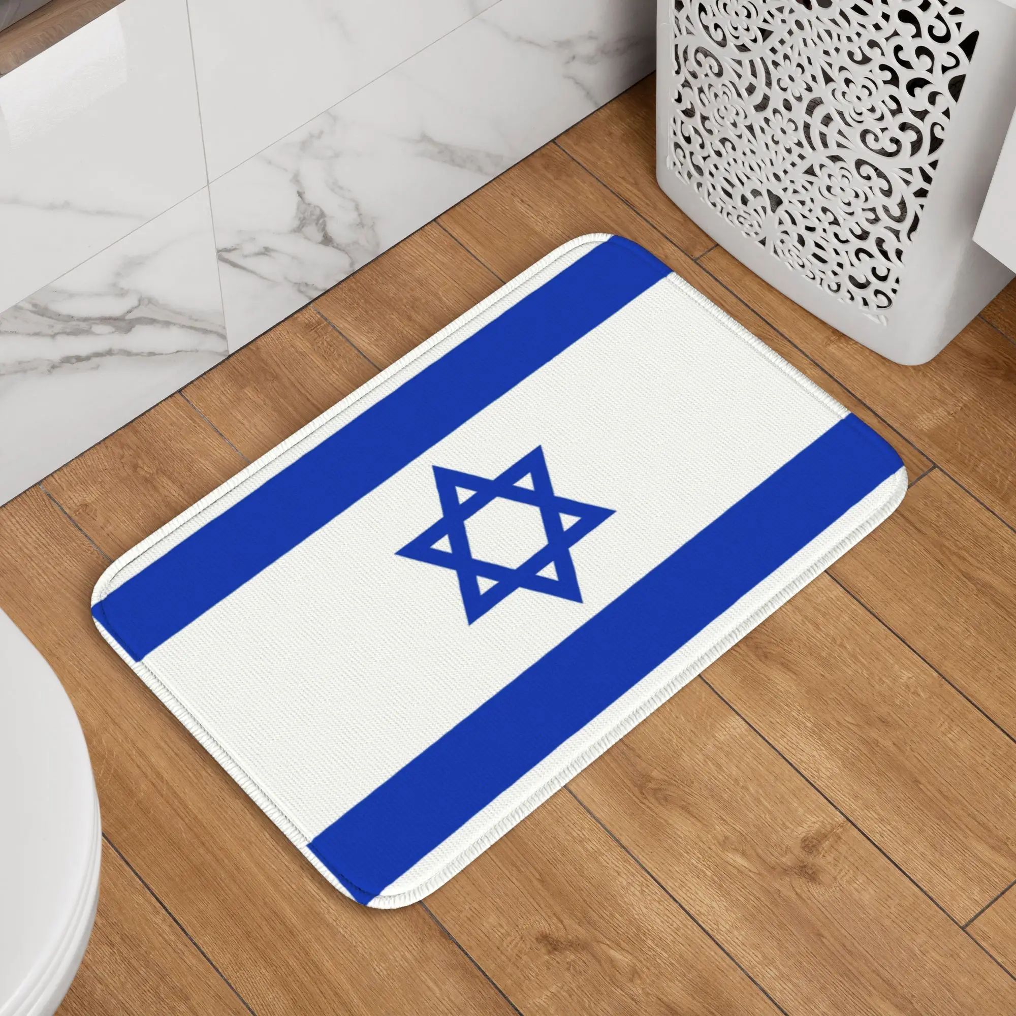 Custom Israel Flag Doormat Anti-Slip Bath Kitchen Mat Living Room Door Floor Entrance Carpet Rug