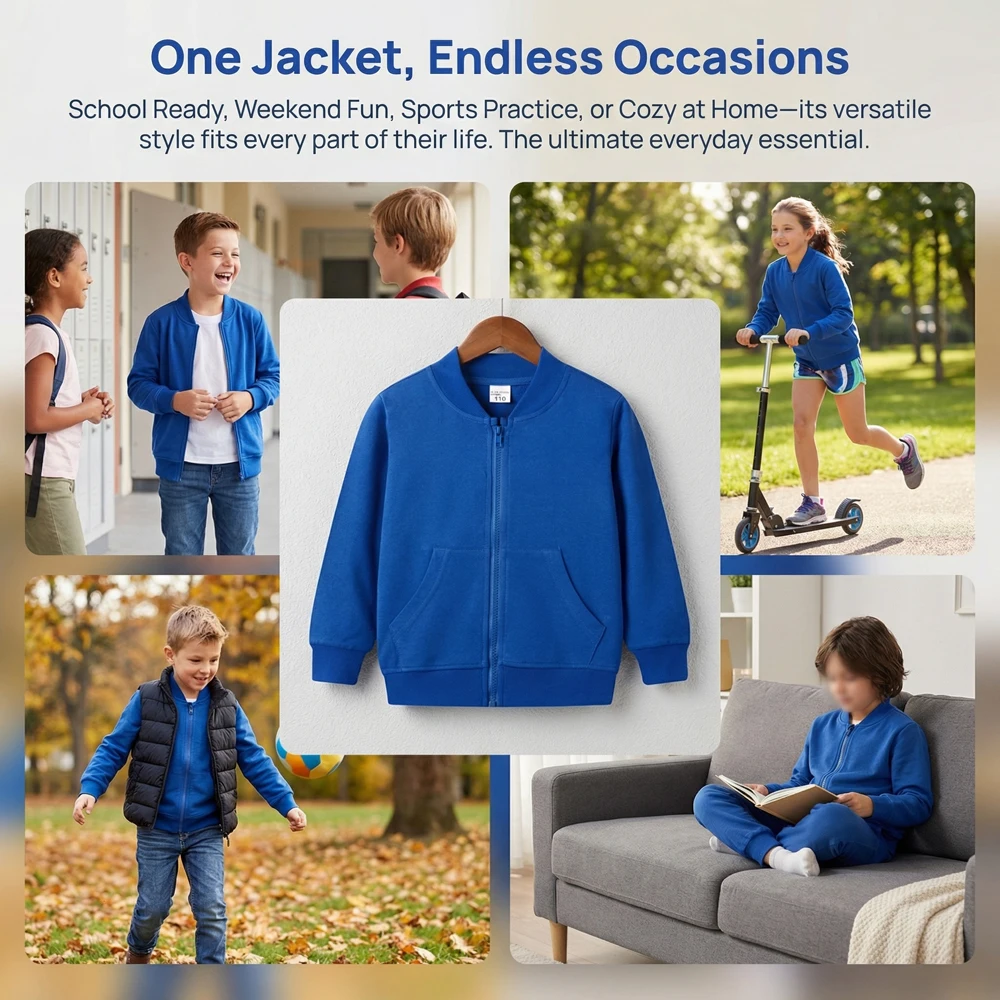 Personalized Jacket Kids Custom Text Coat Add Your Own Logo Photo Name Blank Customized Outerwear for Children Boy Girl
