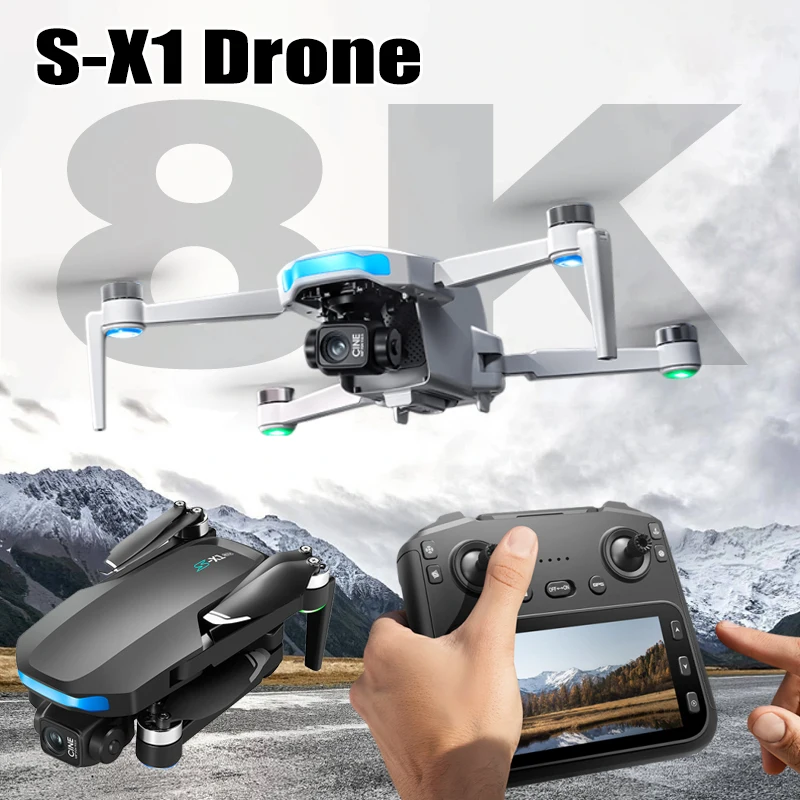 Original S-X1 Drone 8K HD Professional WIFI 5G Dron Obstacle Avoidance Brushless Altitude Headless Mode RC Quadcopter kid toys