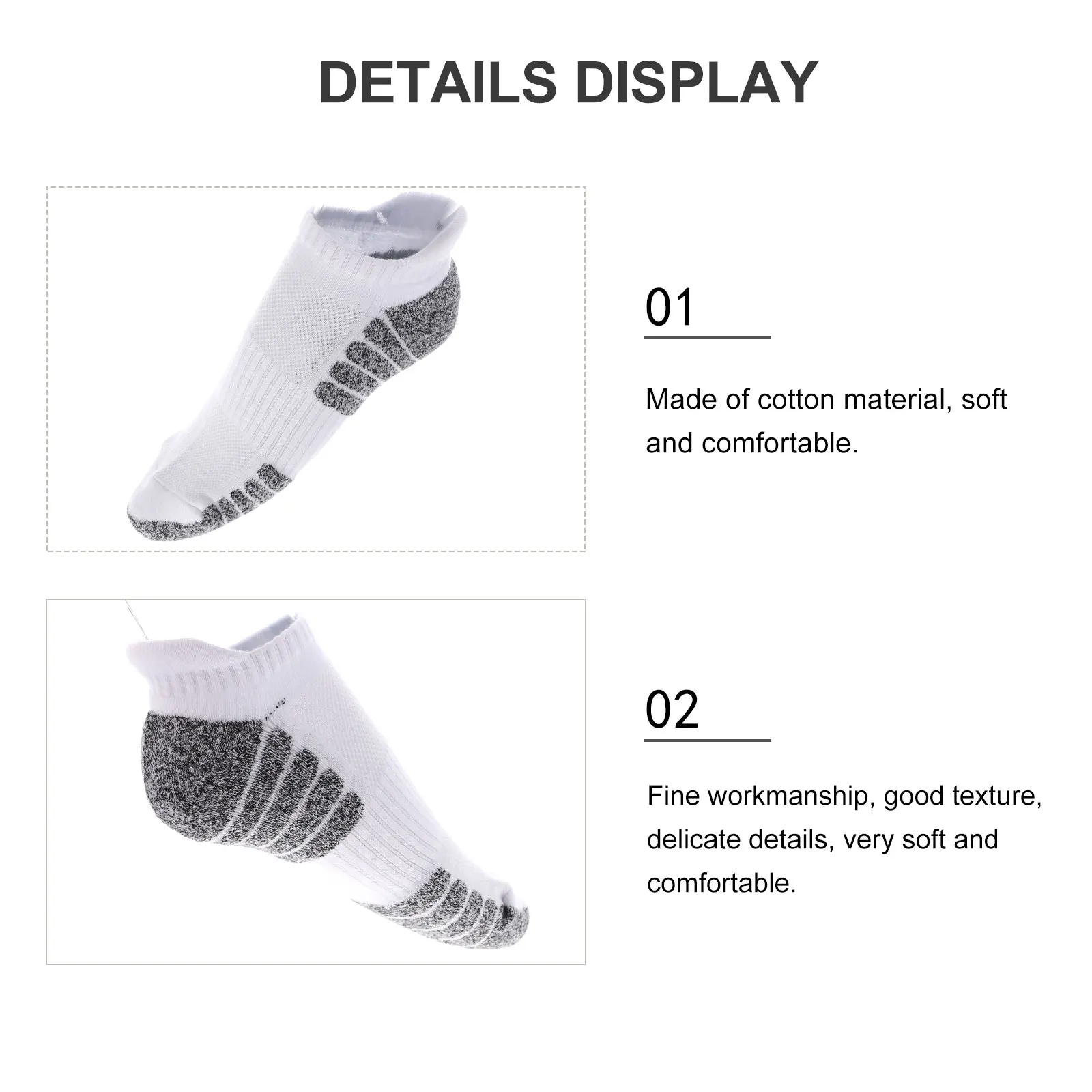 6Pairs Running Socks High Quality Cotton Blend Breathable Ankle Socks for Athletic Training Jogging Daily Wear Comfortable Fit