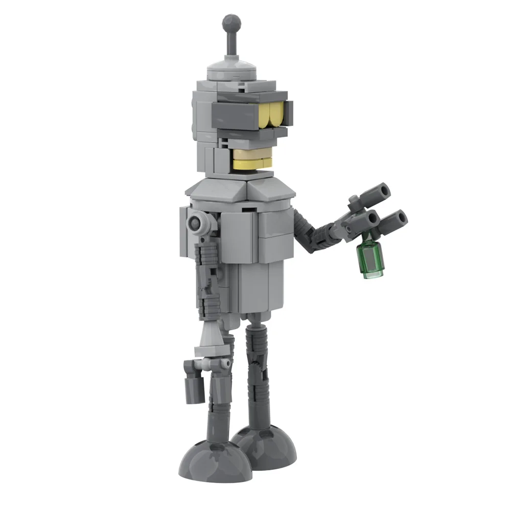 Moc-futuramaベンダーロボット,ビルディングブロック,星間漫画フィギュア,アクティビティロボット,組み立てレンガ,おもちゃ,ギフト